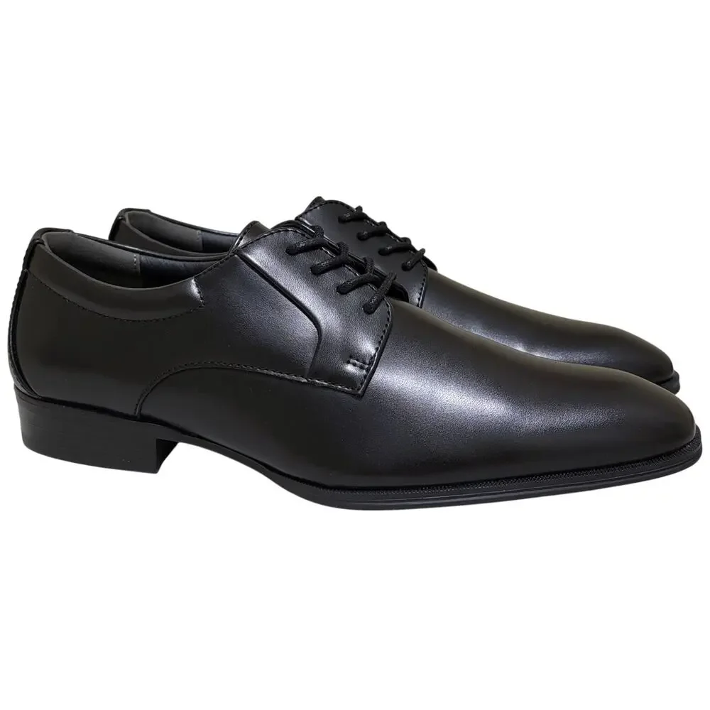 Alfani Men plain Toe Derby Oxfords Andrew Size US 9M Black Faux Leather